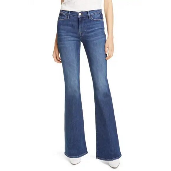 💕FRAME💕 Le High Flare Jeans ~ Century Blue 32 NWT - Picture 6 of 16